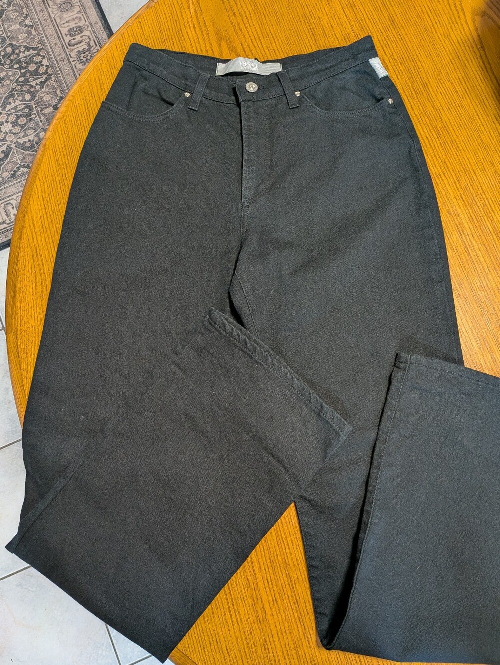 Vintage Versace Jeans Couture Black Straight Leg Denim - Picture 3 of 6